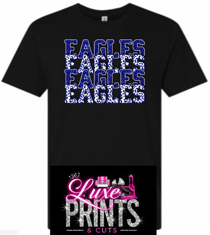 Glitter Effect Stacked Eagles