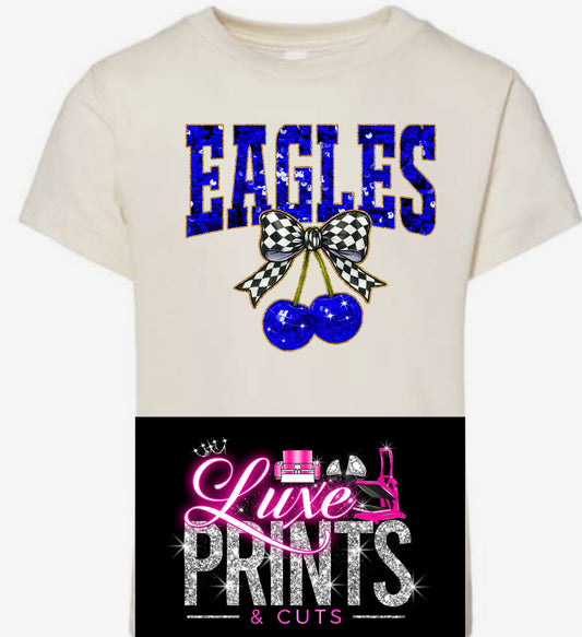 Eagles Checkered Bow