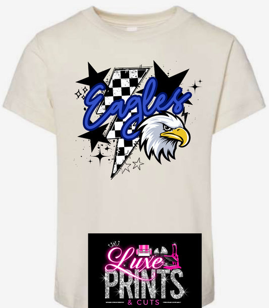 Eagles Checkered Lighting Bolt