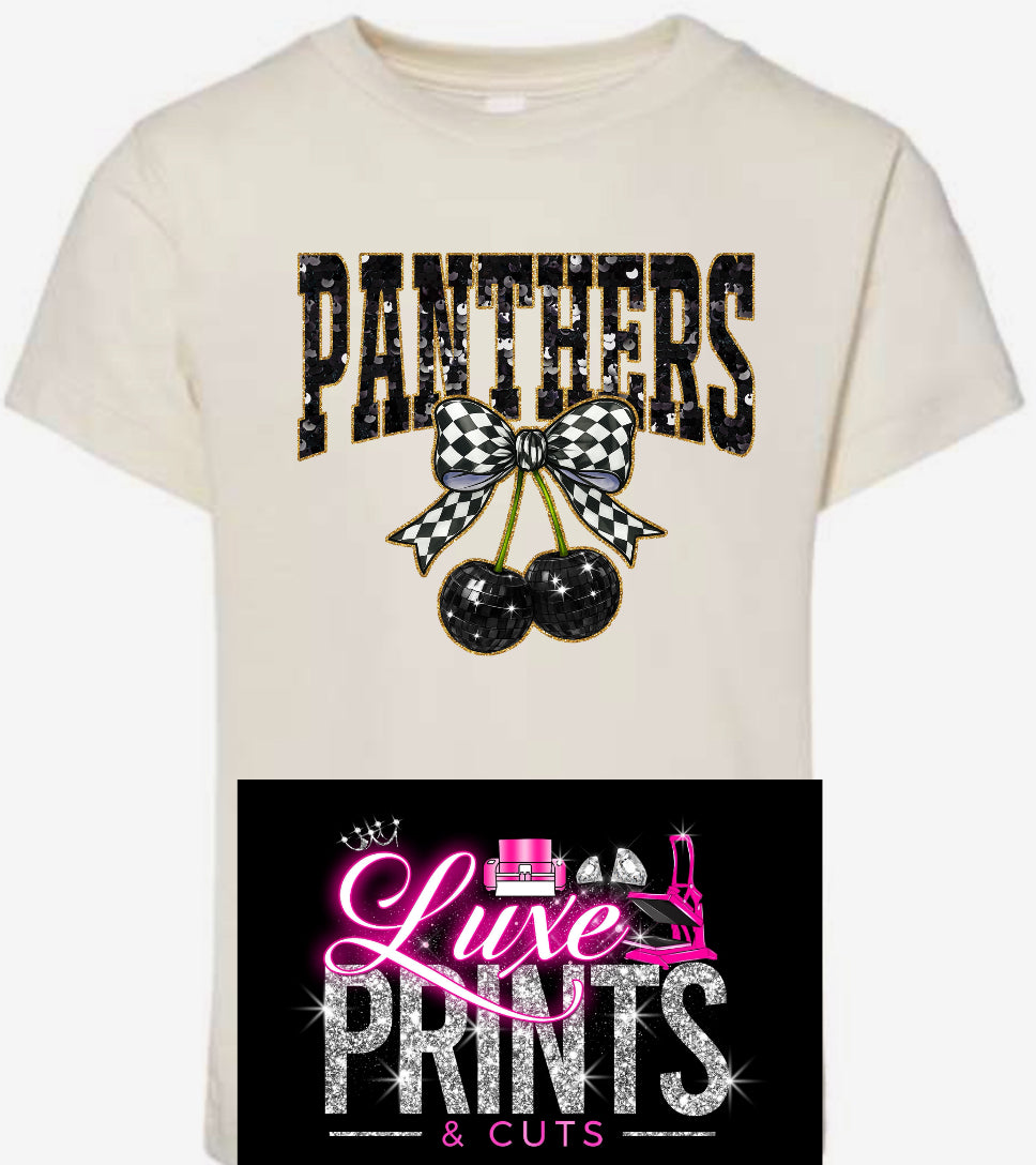 Panthers Checkered Bow