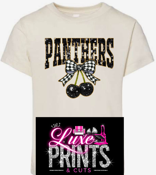 Panthers Checkered Bow