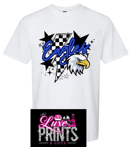 Eagles Checkered Lighting Bolt