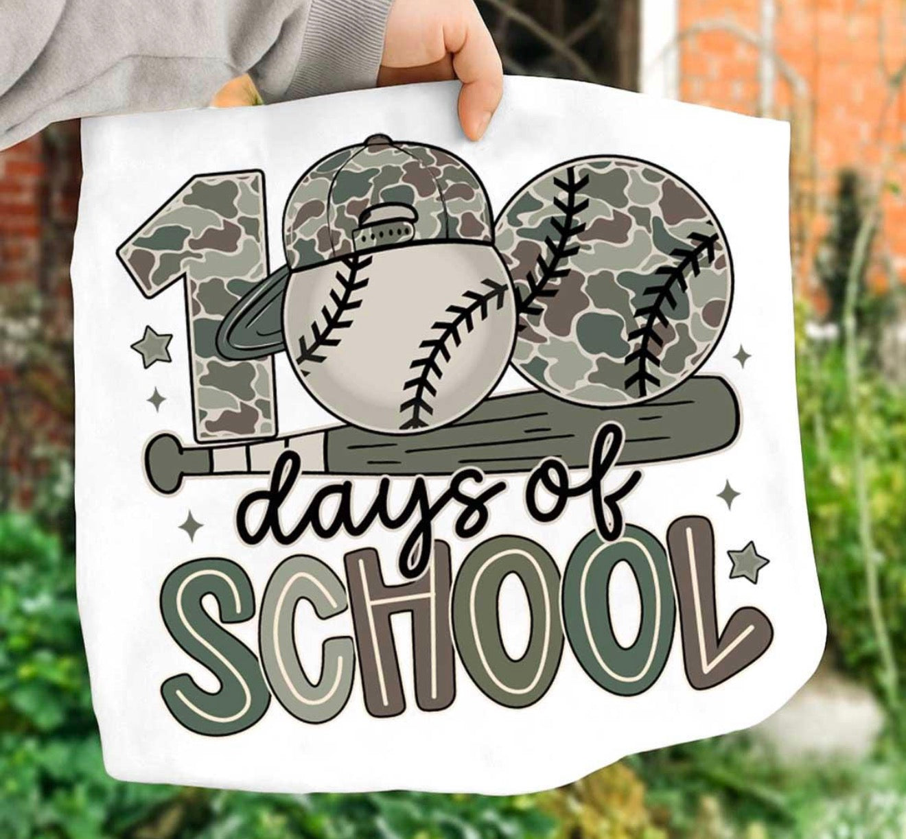 Camo baseball 100 days of school