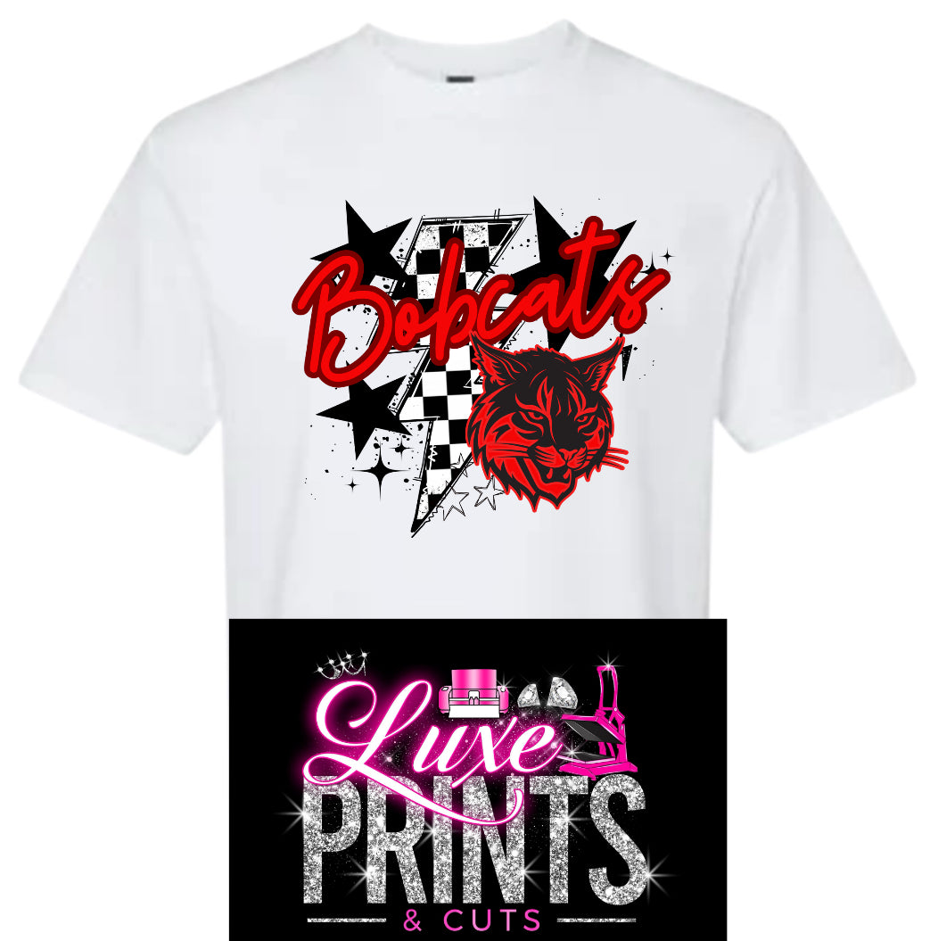 Checkered lighting and Stars Bobcats