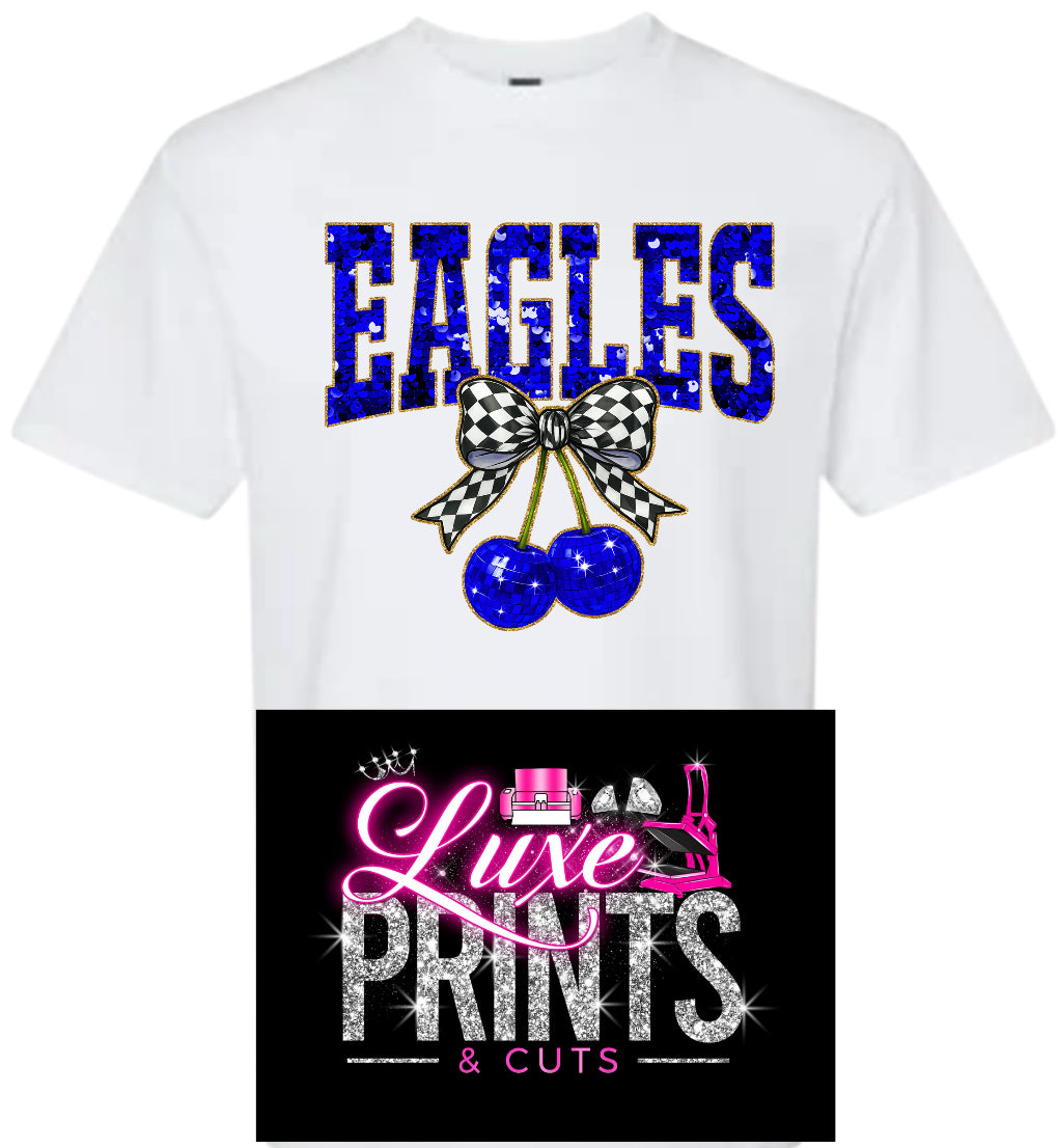 Eagles Checkered Bow