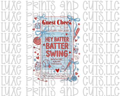 Geust Check Batter Batter Variations (TRANSFER ONLY)
