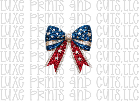 Glitter Effect Bow (TRANSFER ONLY)