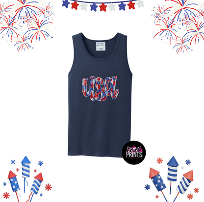 Glitter Effect Cursive USA