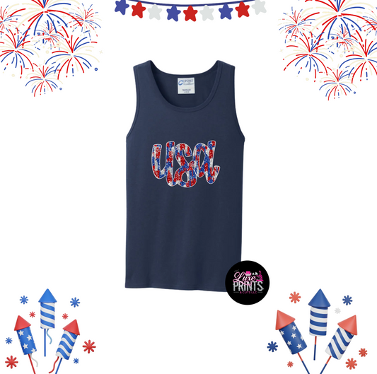 Glitter Effect Cursive USA