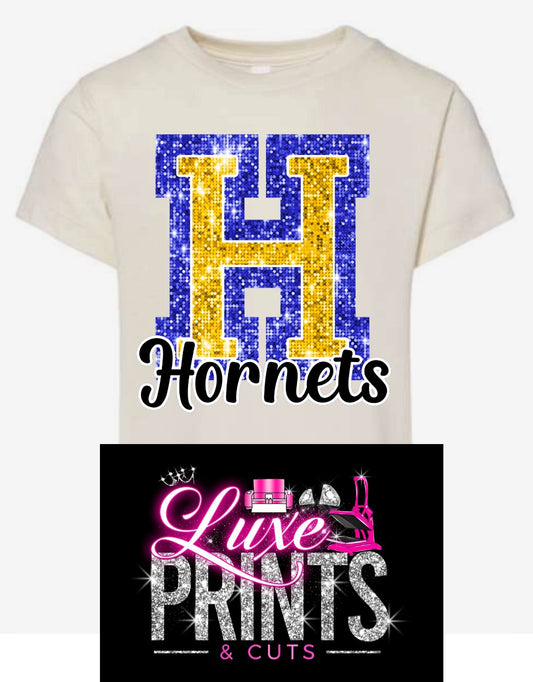 "Glitter" H Hardin Hornets Shirt