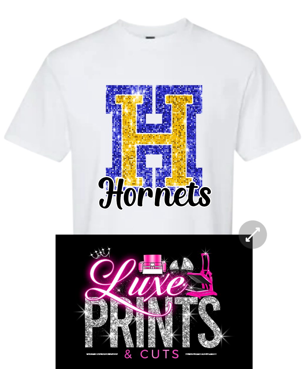 "Glitter" H Hardin Hornets Shirt
