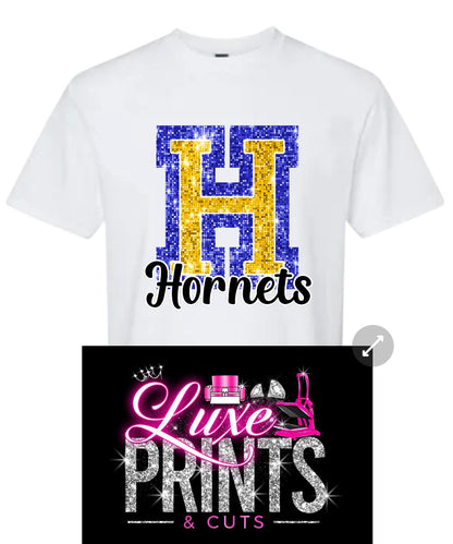 "Glitter" H Hardin Hornets Shirt