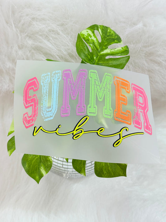 Summer Vibes DTF hat transfer