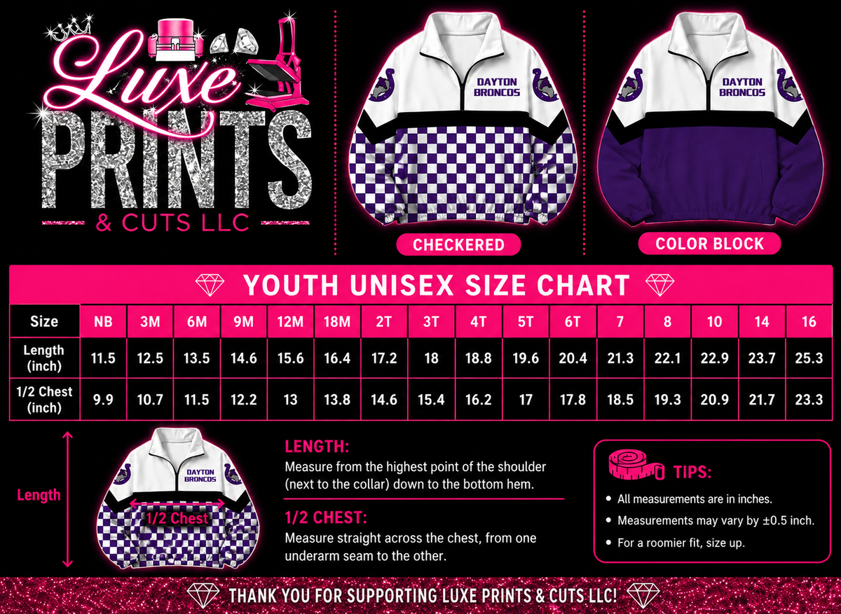 Pre order! Adult Full Zipper Windbreakers