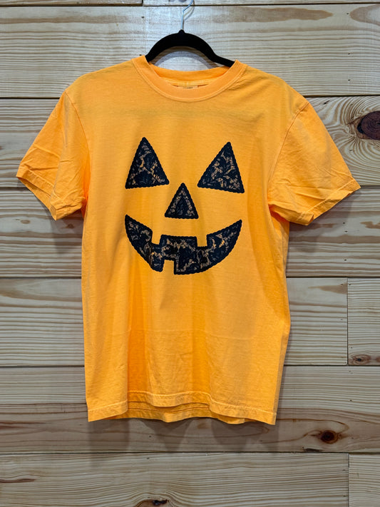 Laced pumpkin face