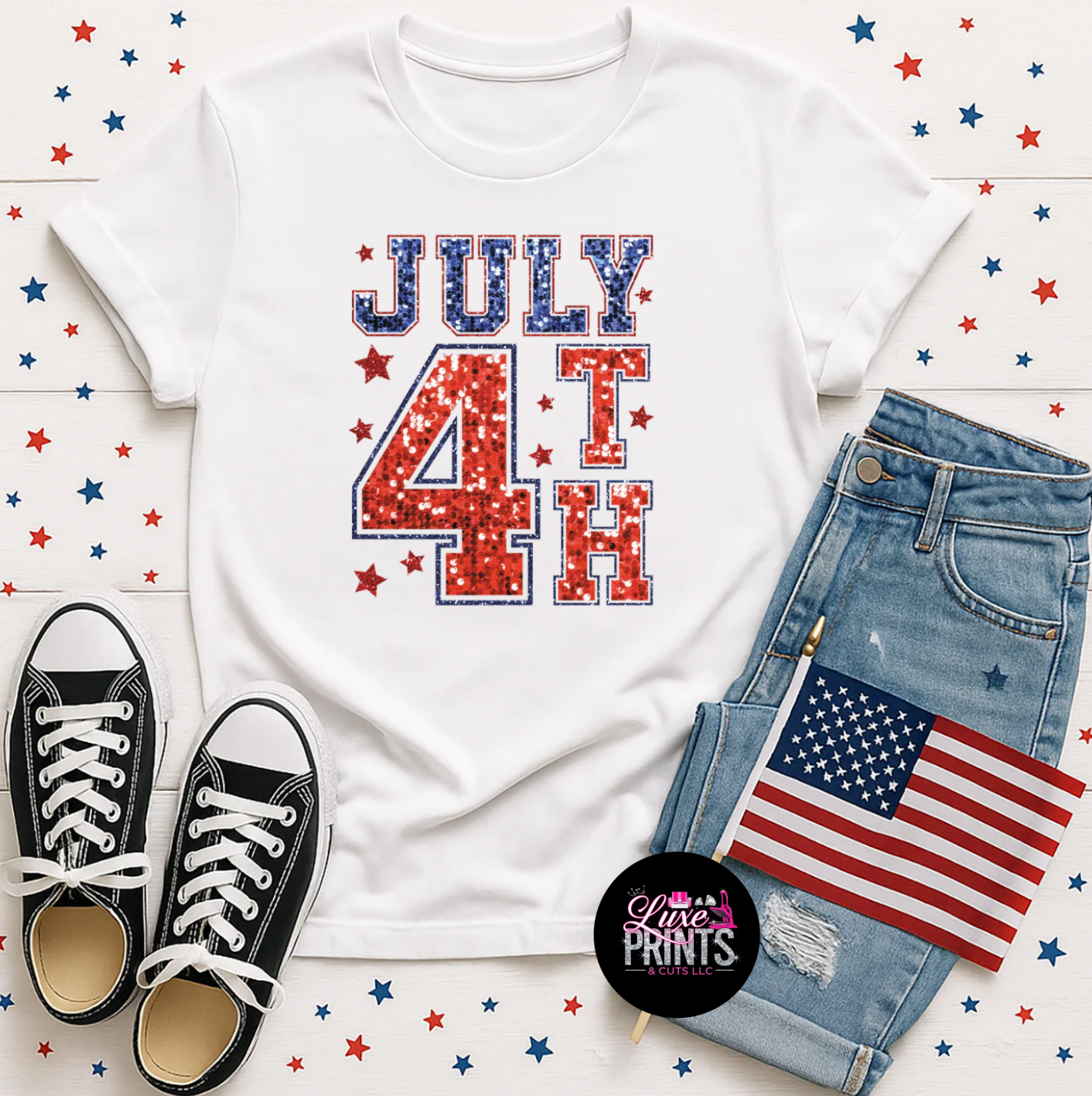 Glitter Effect 4th of July