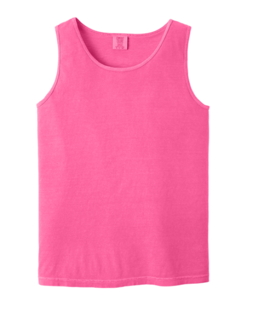 Neon Pink Comfort Color Tank Top