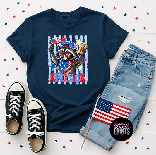 Patriotic Racoon