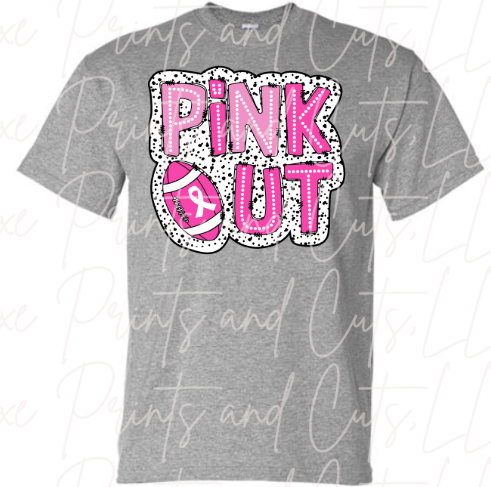 Pink out football dalmatian background