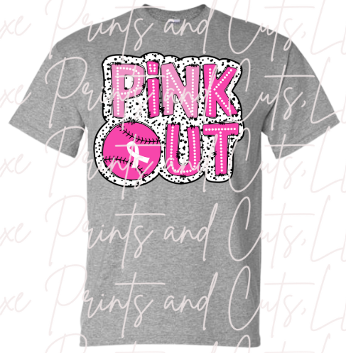 Baseball or Softball Pink Out Dalmation Background