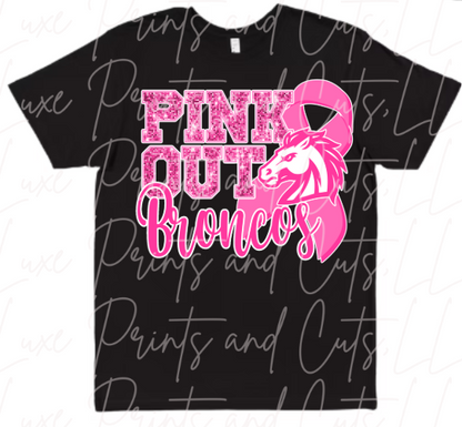 Pink out bling broncos