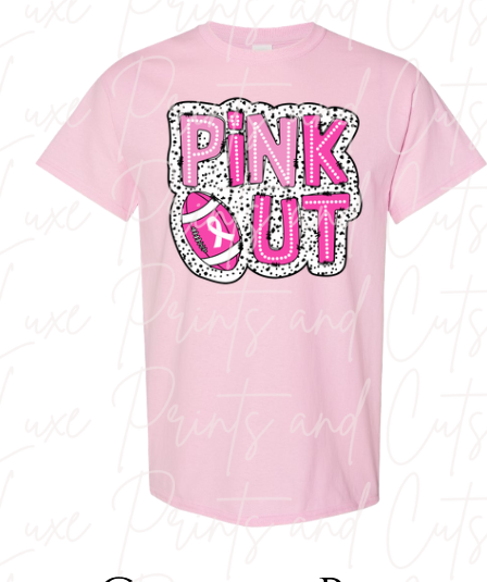 Pink out football dalmatian background