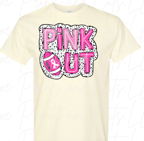 Pink out football dalmatian background