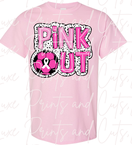 Pink Out Soccer with Dalmation Backing