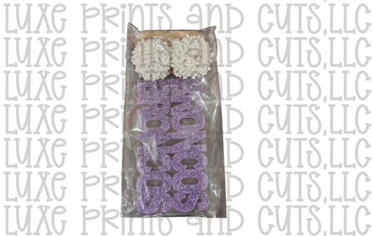 Purple Glitter Broncos SALE