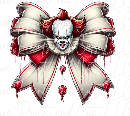 Red Hair Scary Clown Bow (TRANSFER ONLY)