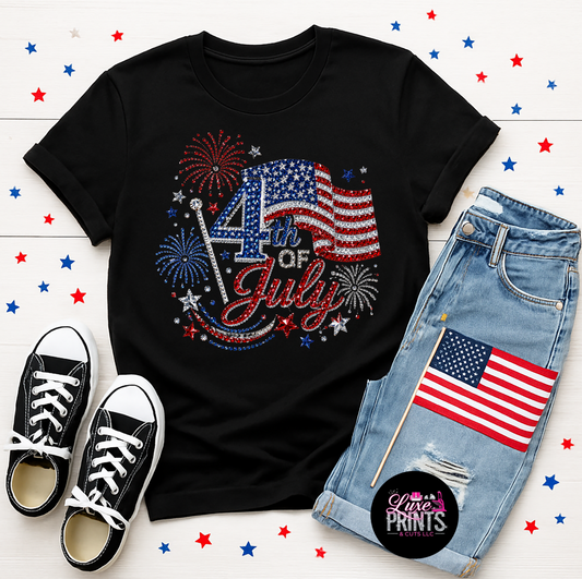 Rhinestone Effect 4th of July