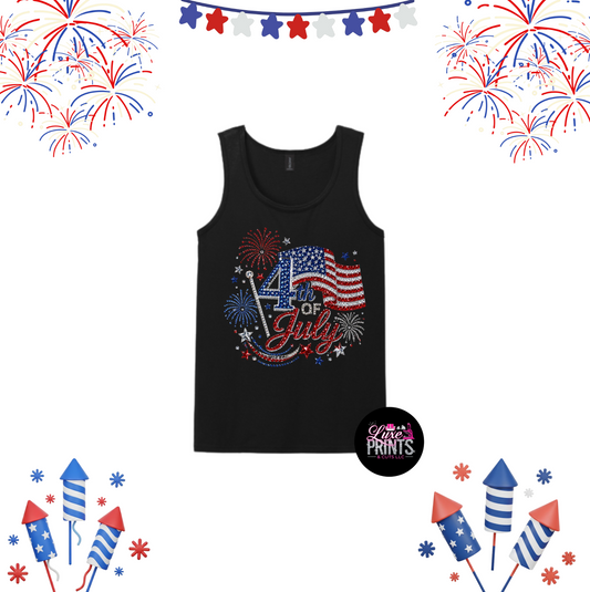 Rhinestone Effect 4th of July