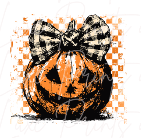 checkered pumpkin (TRANSFER ONLY)