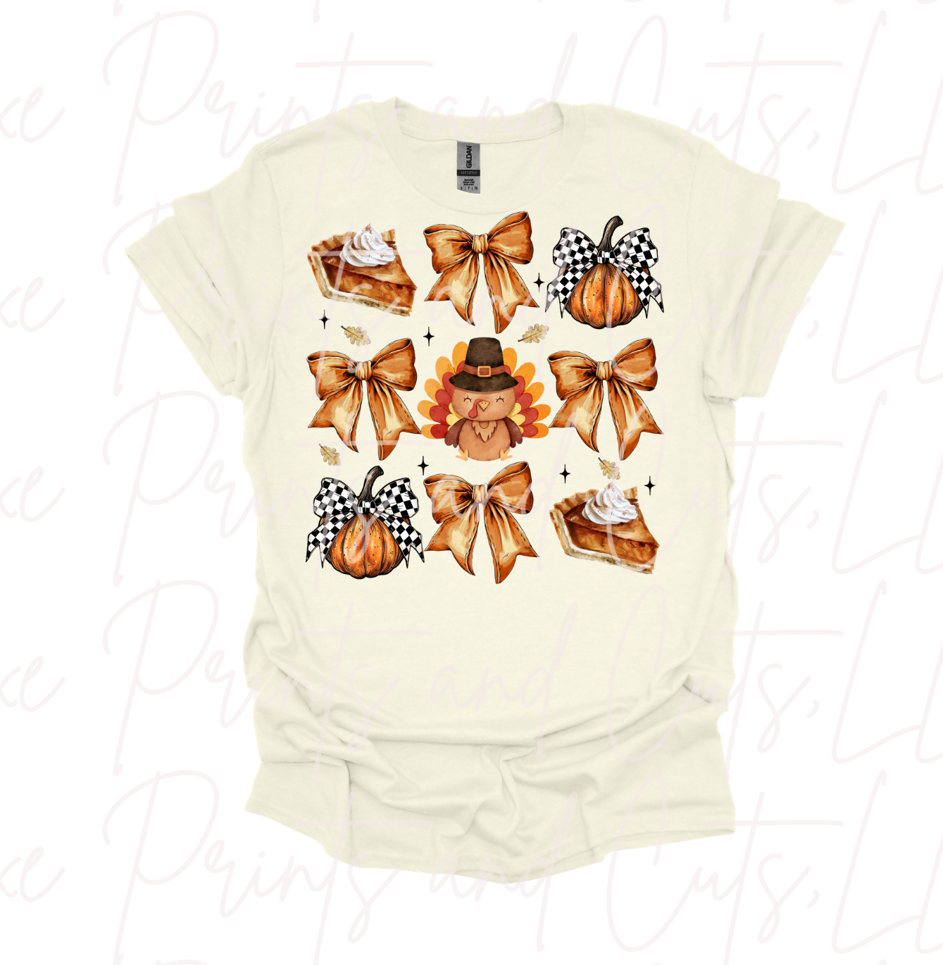 Checkered Bow Thanksgiving