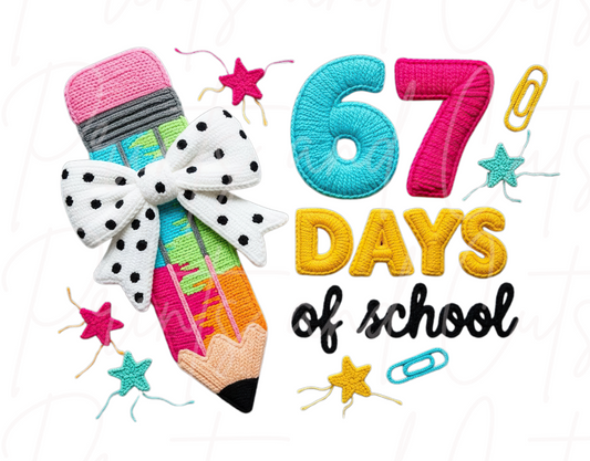 Crochet 67 Days of School (TRANSFER ONLY)