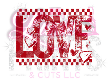 Distressed Love Checkered (TRANSFER ONLY)