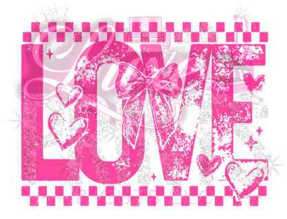 Distressed Love Checkered (TRANSFER ONLY)