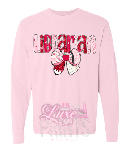 Librarian Valentine Shirt