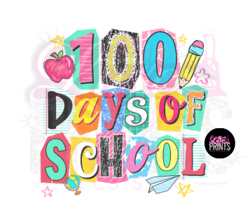 100 Days of School Ripped Paper (TRANSFER ONLY)