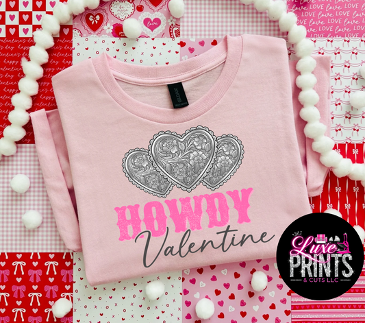 Howdy Valentine 3 hearts