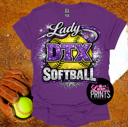 Glitter Effect Lady DTX Softball
