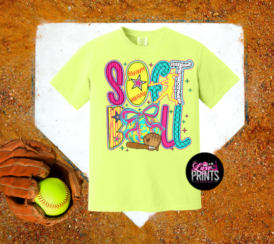 Softball Coquette Game Day -Comfort Colors