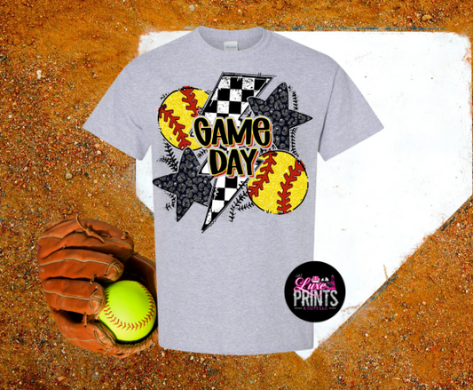 Retro Checkered Softball