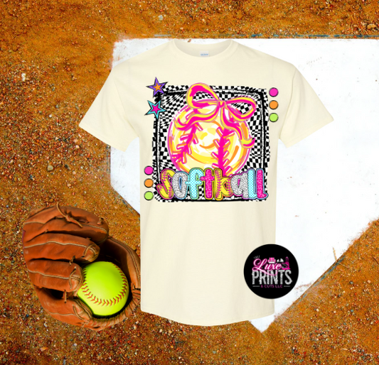 Softball Brushstroke Coquette