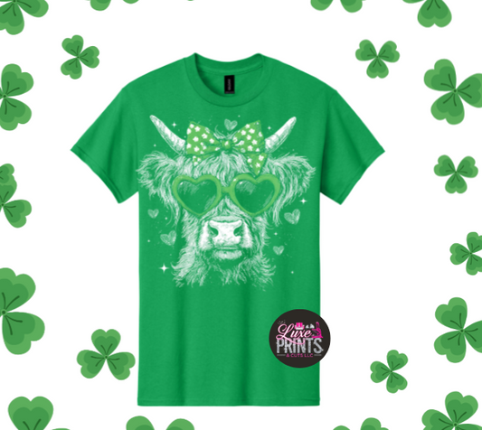 White Highland St.Patty's Day Cow
