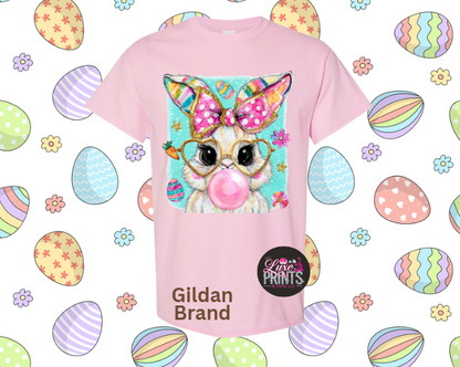 Girl Bunny Blowing Bubble