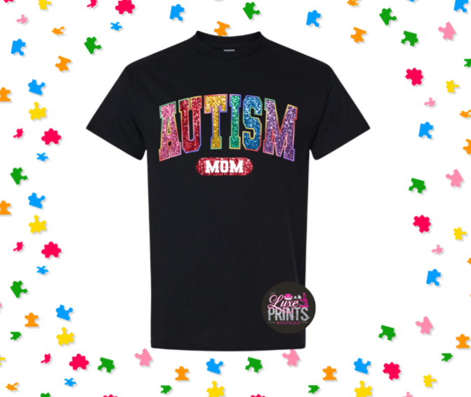 Autism Mom Glitter Effect
