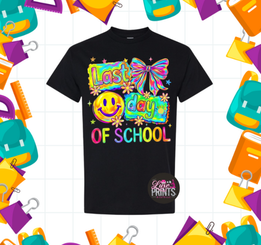 Last Day of School Brushstroke Neon Colors
