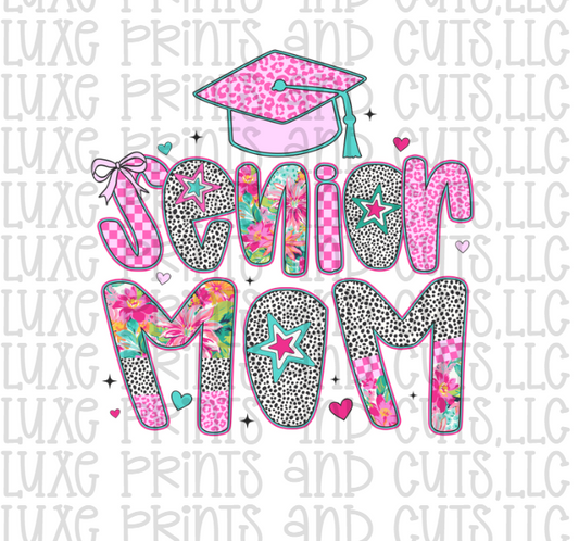 Senior Mom Floral Brushstroke (TRANSFER ONLY)