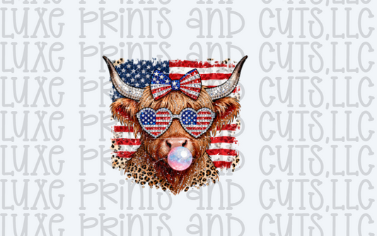 Patriotic Highlands Cow (TRANSFER ONLY)
